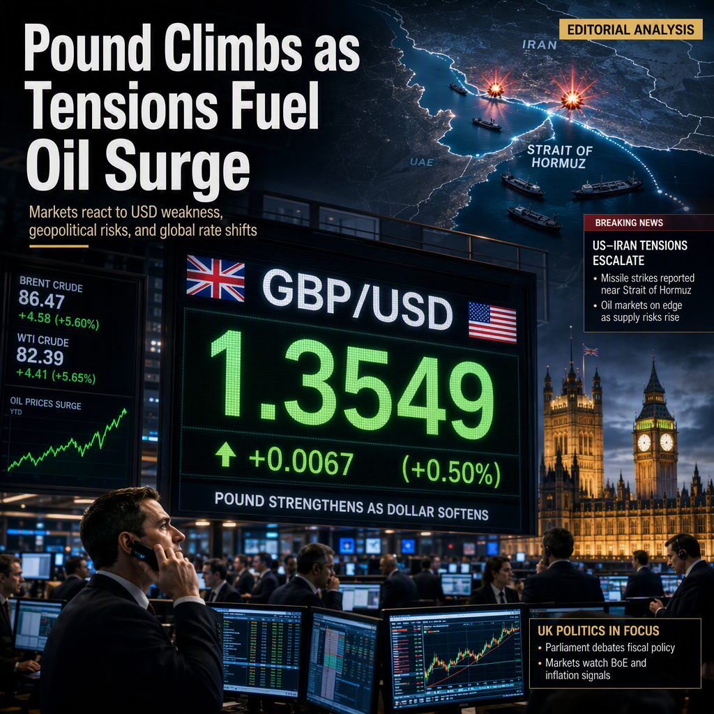 GBP Rises as USD Softens Amid Oil Price Surge and Geopolitical Tensions