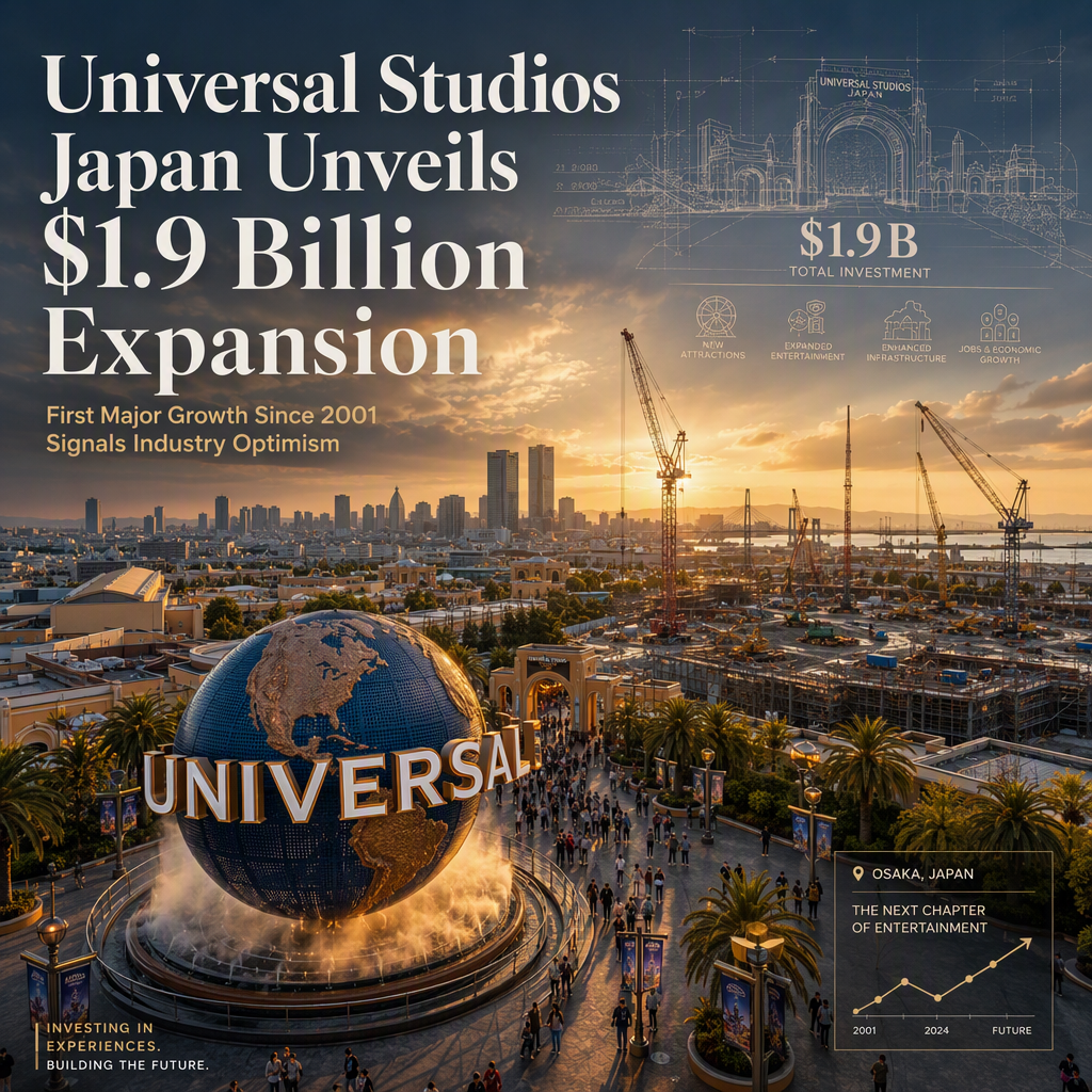 Universal Studios Japan Plans First Major Expansion Since 2001 with Up to $1.9 Billion Investment
