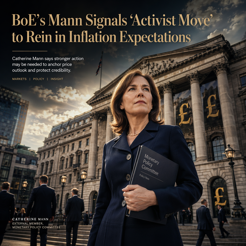 BoE’s Catherine Mann Signals Potential for 'Activist Move' to Rein in Inflation Expectations