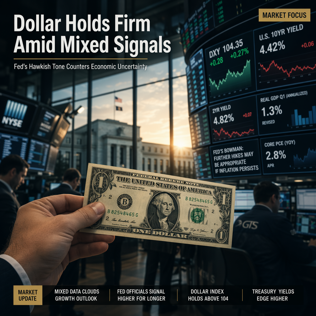 US Dollar Holds Firm Above 101 as Mixed Economic Data and Fed's Hawkish Stance Shape Market Sentiment