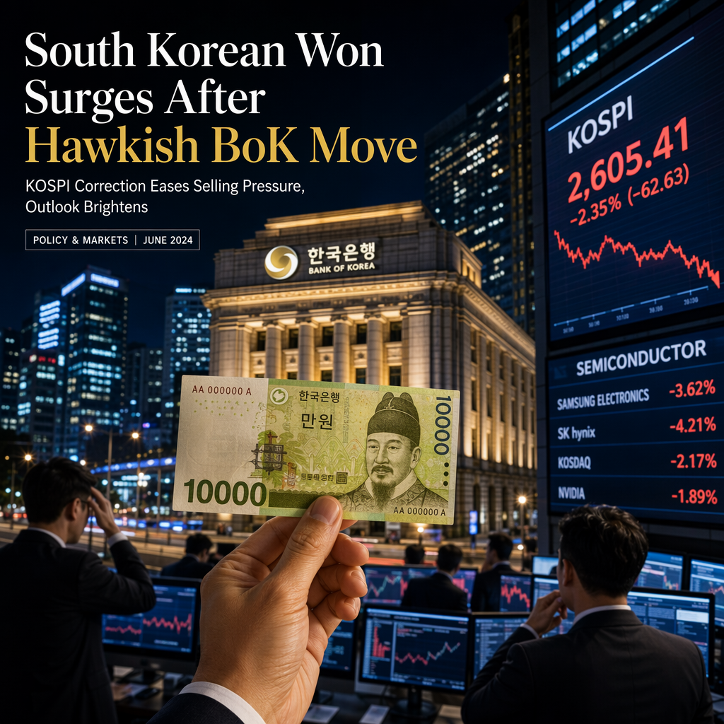 South Korean Won Strengthens as BoK Delivers Hawkish Rate Hike Amid KOSPI Correction