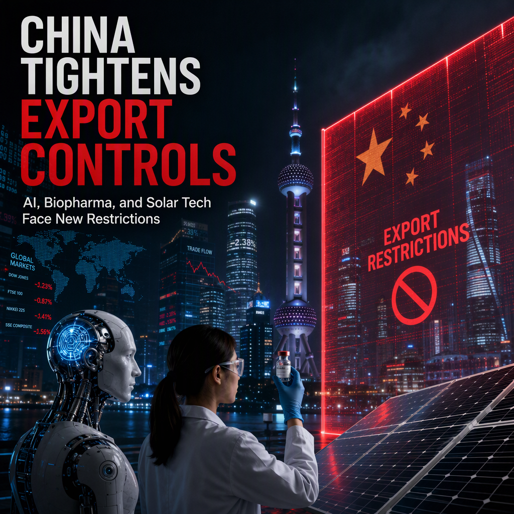 China Proposes Export Controls on AI, Biopharma, and Solar Technologies Amid Ongoing Tech Tensions