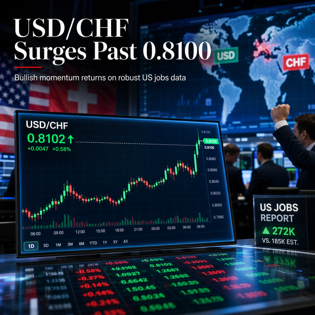 USD/CHF Surges Above 0.8100 as Bulls Return on Strong US Jobs Data