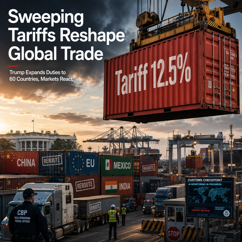 Trump Administration Imposes Sweeping 10%-12.5% Tariffs on 60 Countries as Global Duties Expire