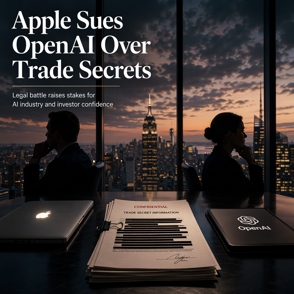 Apple Files Lawsuit Against OpenAI and Former Employees Over Alleged Trade Secret Theft