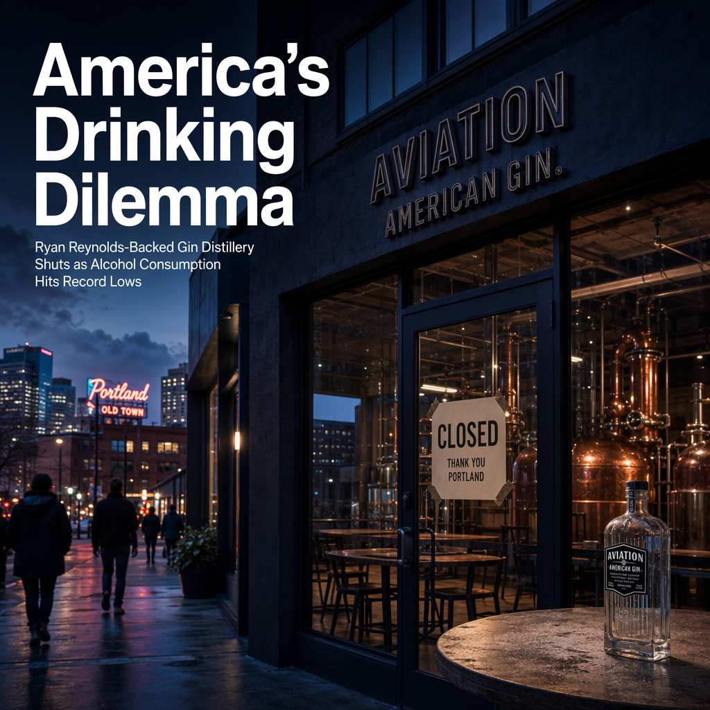 Ryan Reynolds-Backed Gin Distillery Shuts Down Amid Record-Low U.S. Alcohol Consumption
