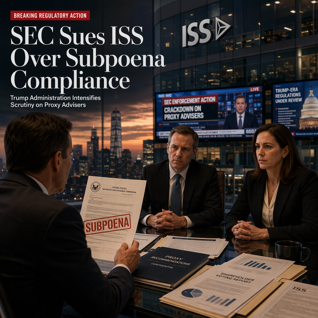 SEC Sues ISS to Enforce Subpoena Amid Trump Administration Crackdown on Proxy Advisers