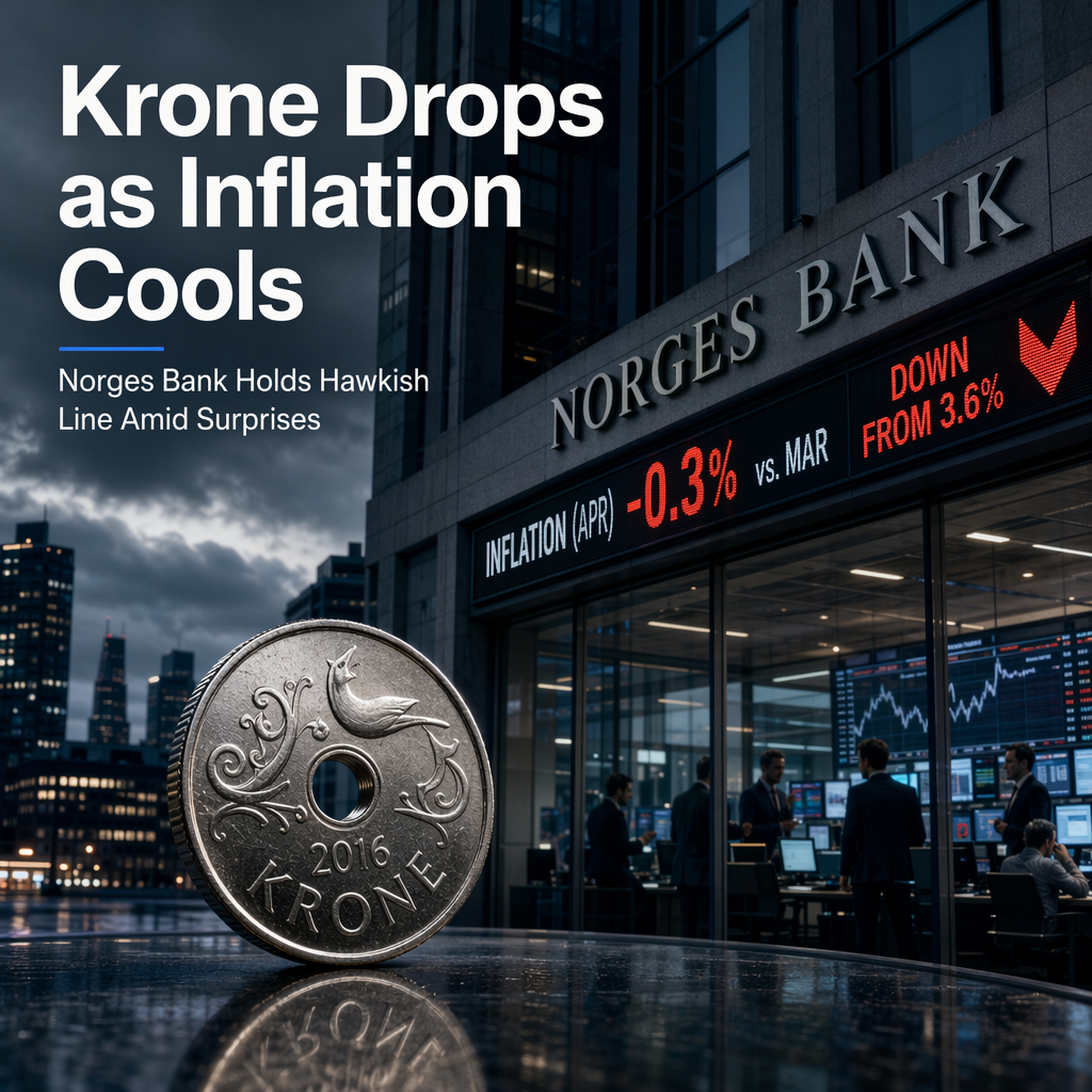 Norwegian Krone Slides as Inflation Falls, But Norges Bank Maintains Hawkish Stance