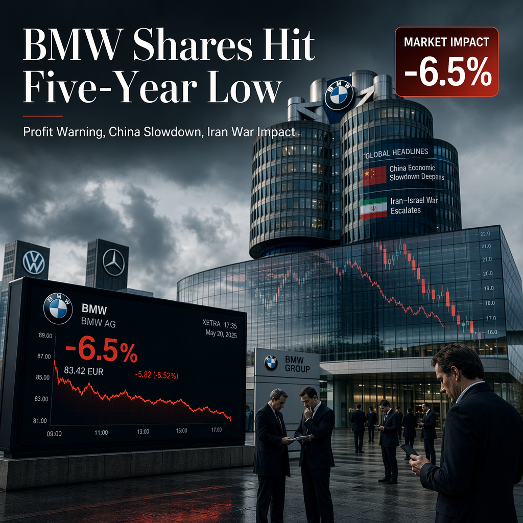 BMW Shares Plunge to Five-Year Low After Profit Warning Amid China Slowdown and Iran War Disruptions