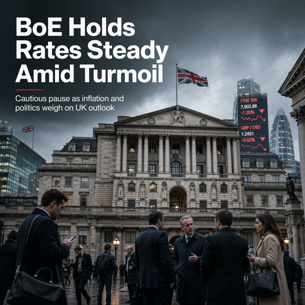 Bank of England Holds Rates Steady Amid Political Uncertainty and Inflation Concerns