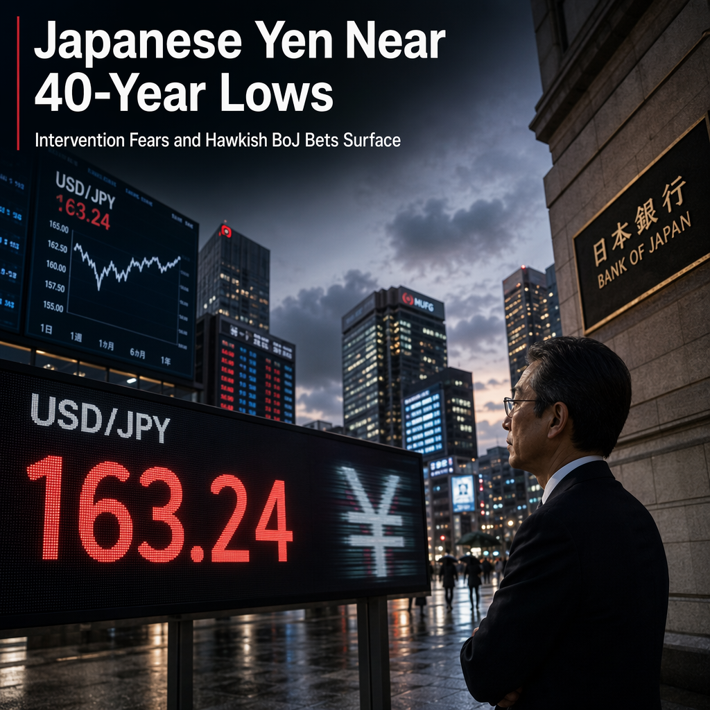 Japanese Yen Holds Near 40-Year Lows as Intervention Fears and Hawkish BoJ Bets Surface