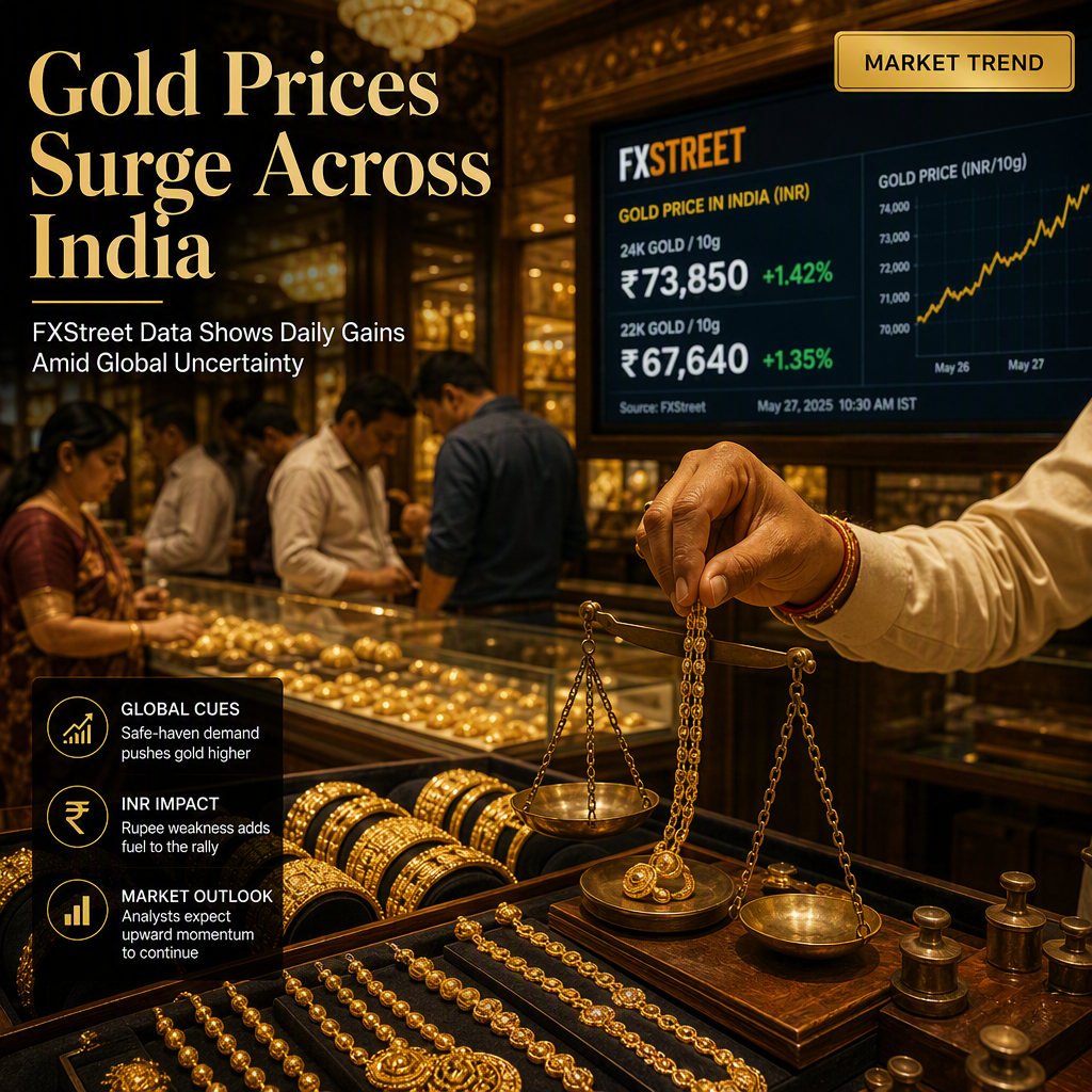 Gold Prices in India Climb as FXStreet Data Shows Daily Gains