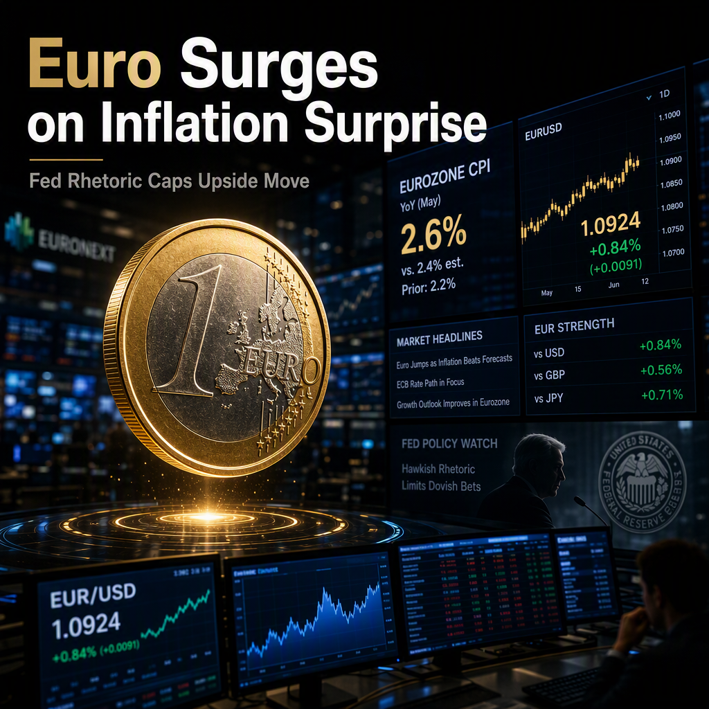 Euro Rises as Eurozone Inflation Surprises to the Upside, but Gains Capped by Hawkish Fed Rhetoric