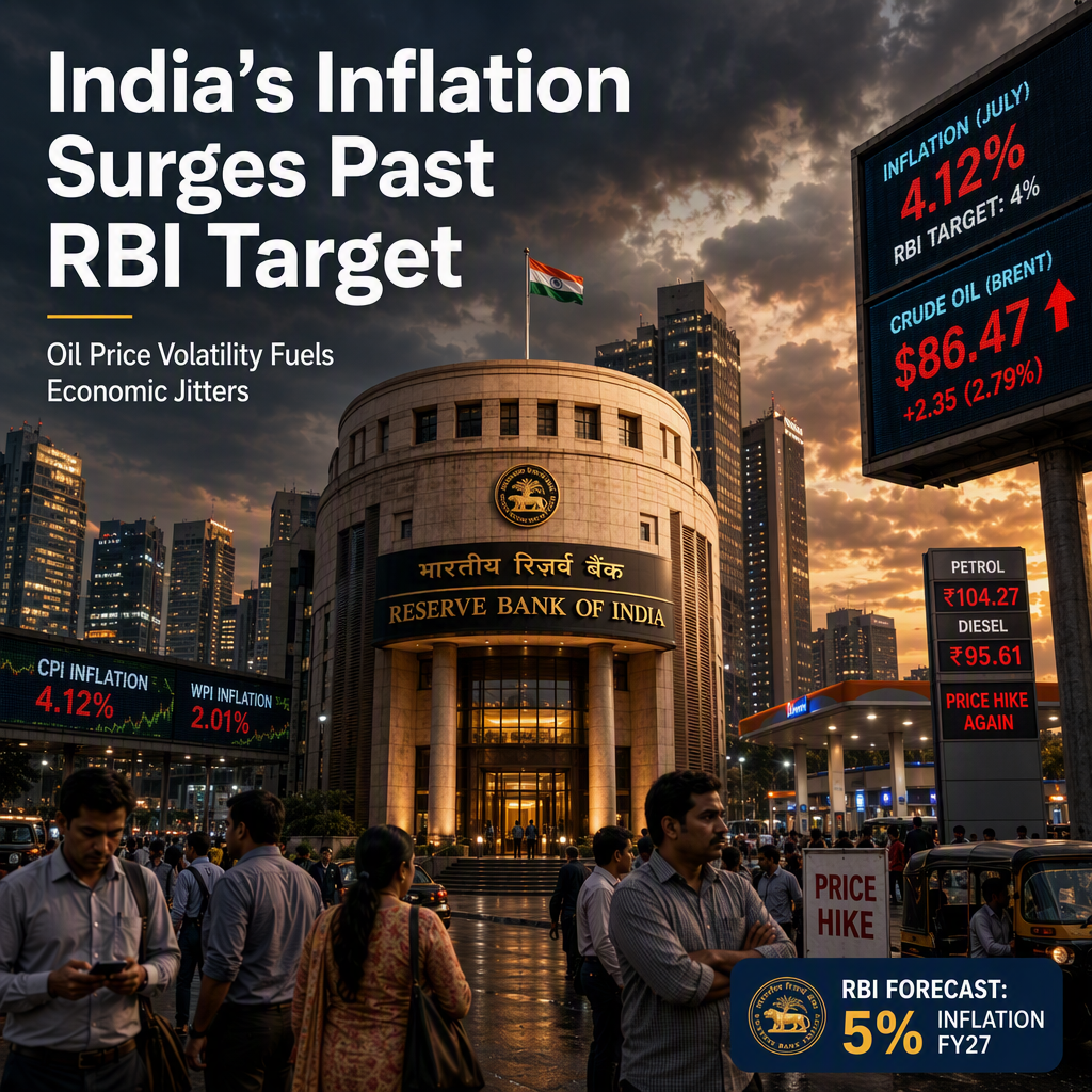 India's July Inflation Data Breaches 4% Target Amid Volatile Oil Prices, RBI Forecasts 5% for Fiscal Year
