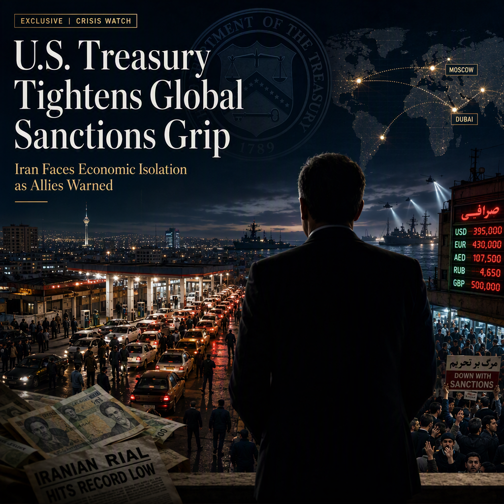 U.S. Treasury Chief Warns Iran's Global Supporters Amid Unprecedented Sanctions and Economic Collapse