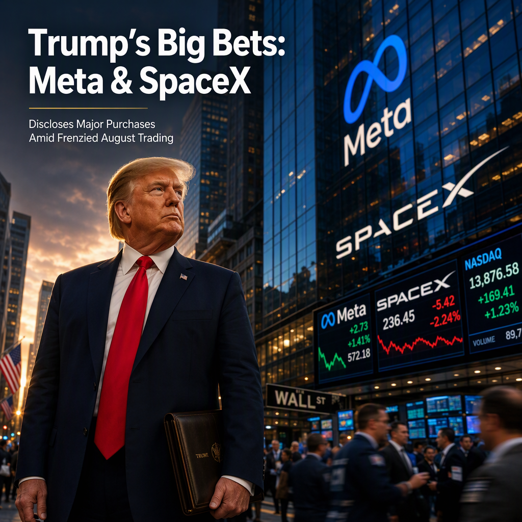 Trump Discloses Major Meta and SpaceX Debt Purchases Amid Active August Trading