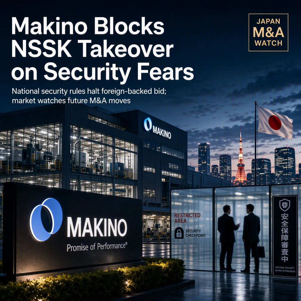 Makino Milling Machine Rejects NSSK Takeover Bid Over National Security Concerns