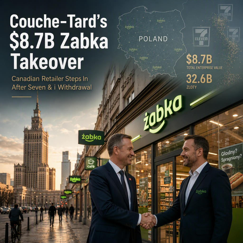 Couche-Tard to Acquire Poland's Zabka Group for $8.7 Billion After Seven & i Withdrawal