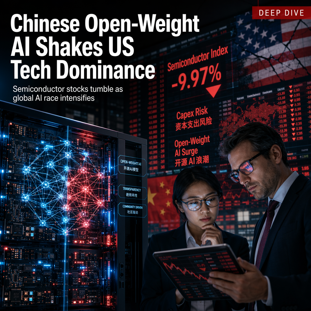 Chinese Open-Weight AI Models Challenge US Dominance, Triggering Semiconductor Stock Selloff