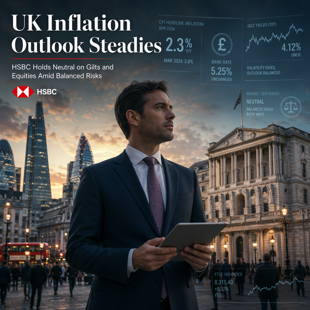 HSBC Sees Balanced UK Inflation Risks, Maintains Neutral Stance on Gilts and Equities