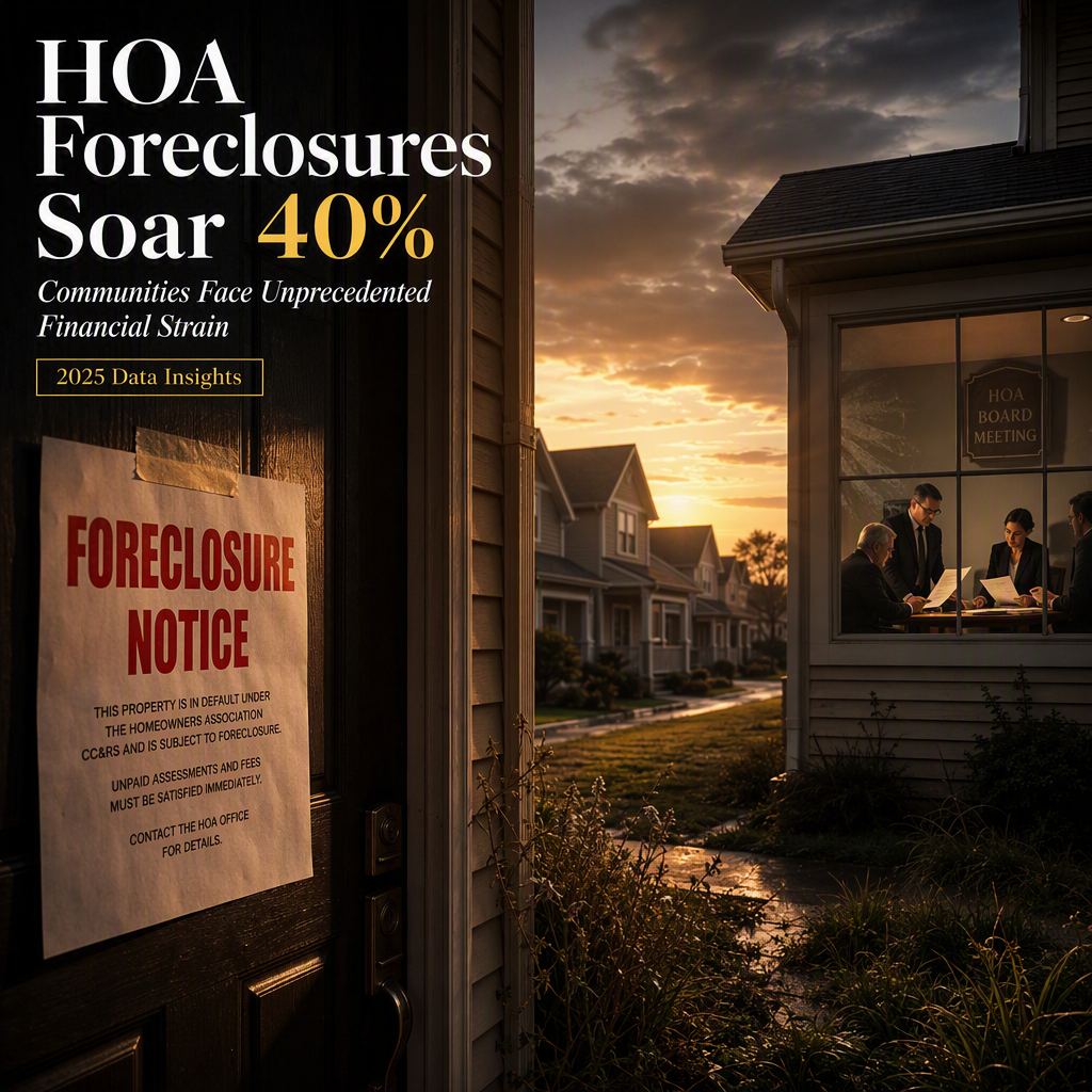 HOA Foreclosures Surge Nearly 40% as Associations Face Financial Strain