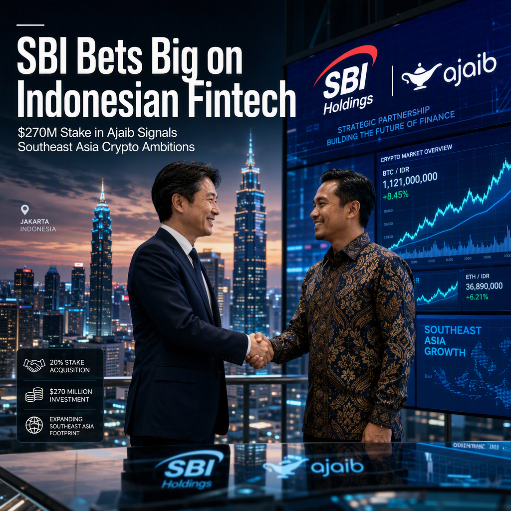 SBI Holdings to Acquire 20% Stake in Indonesia's Ajaib for $270 Million, Expanding Southeast Asia Crypto Push