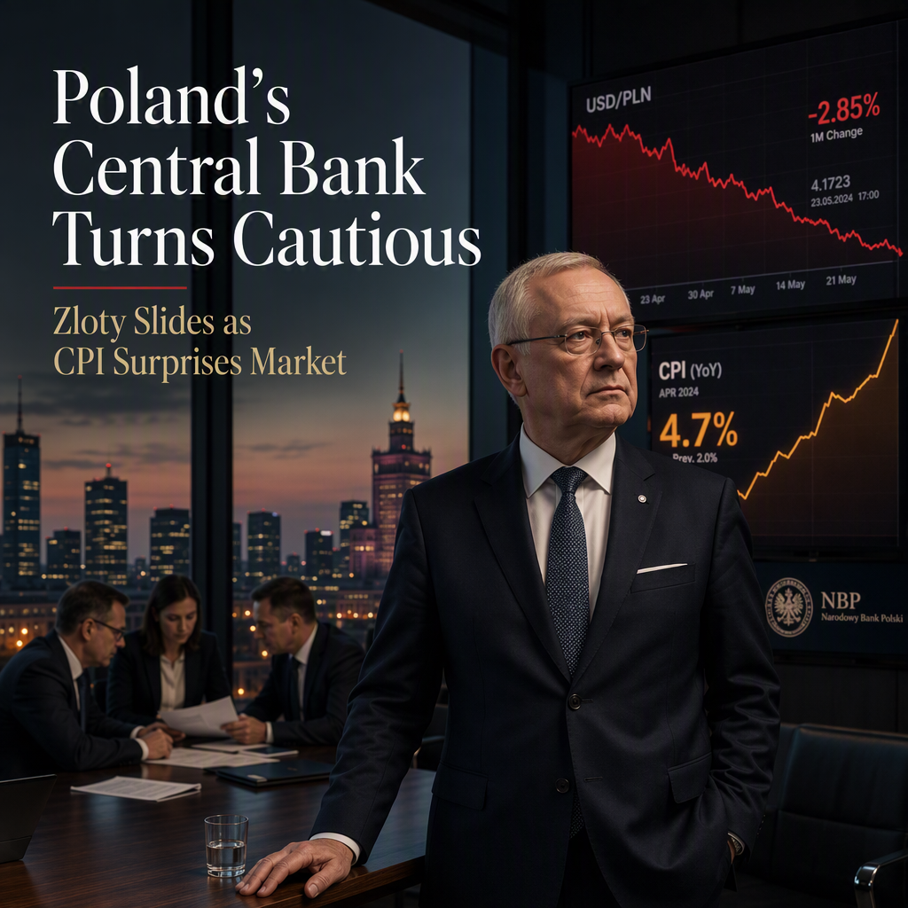 Polish Central Bank Adopts Cautious Tone Amid Zloty Underperformance and Hawkish CPI Surprise