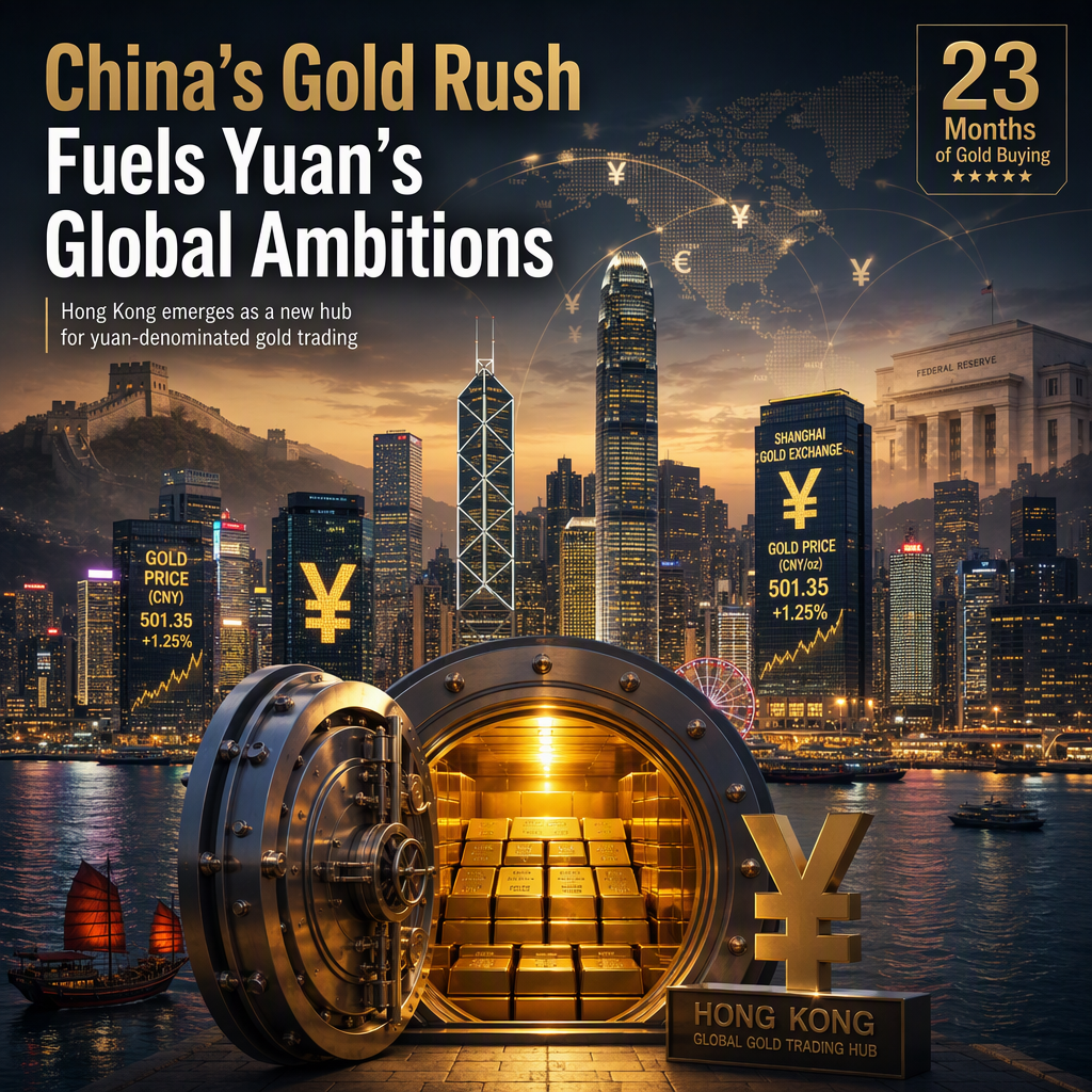 China's 23-Month Gold Buying Spree Fuels Yuan Internationalization and Hong Kong's Rise as Gold Trading Hub