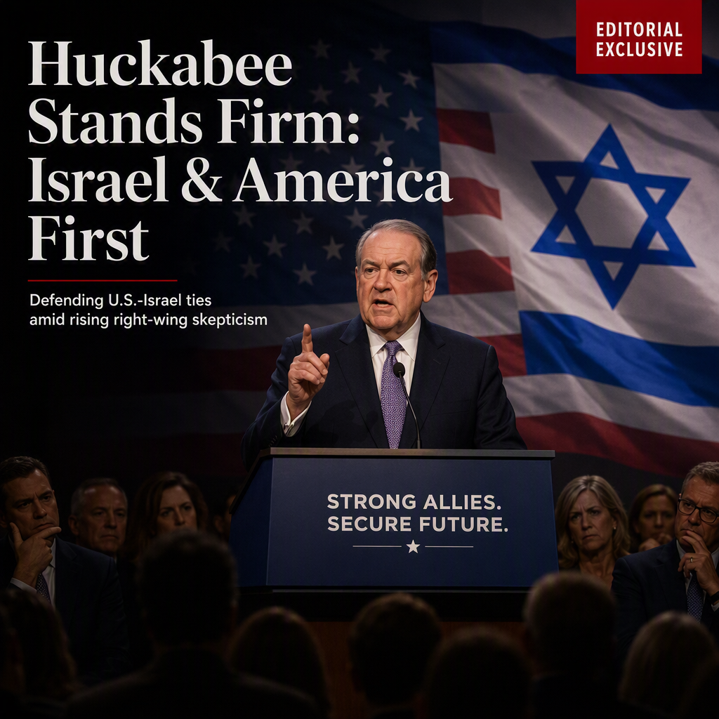 Mike Huckabee Defends Conservative Support for Israel Amid Rising Skepticism on the Right