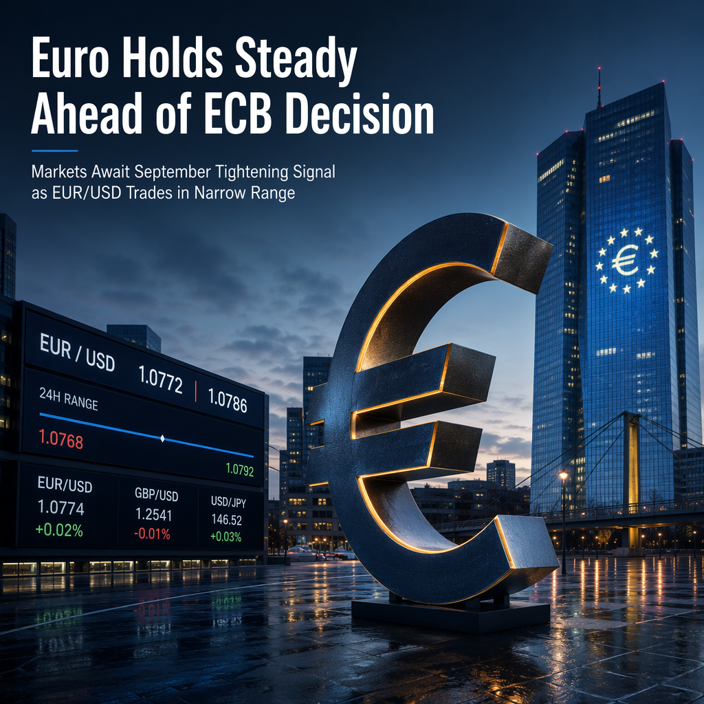 Euro Remains Range-Bound Against US Dollar Ahead of ECB Decision, Markets Eye September Tightening