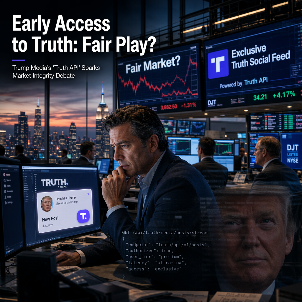 Trump Media to Sell Early Access to Truth Social Posts, Sparking Market Fairness Debate