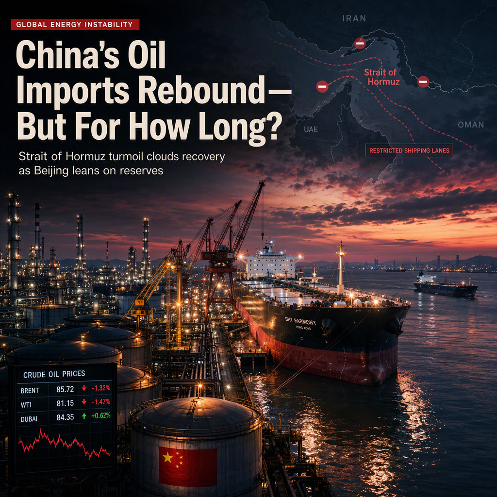 China's Crude Imports Surge in July Amid Hormuz Closure, But Recovery May Be Short-Lived