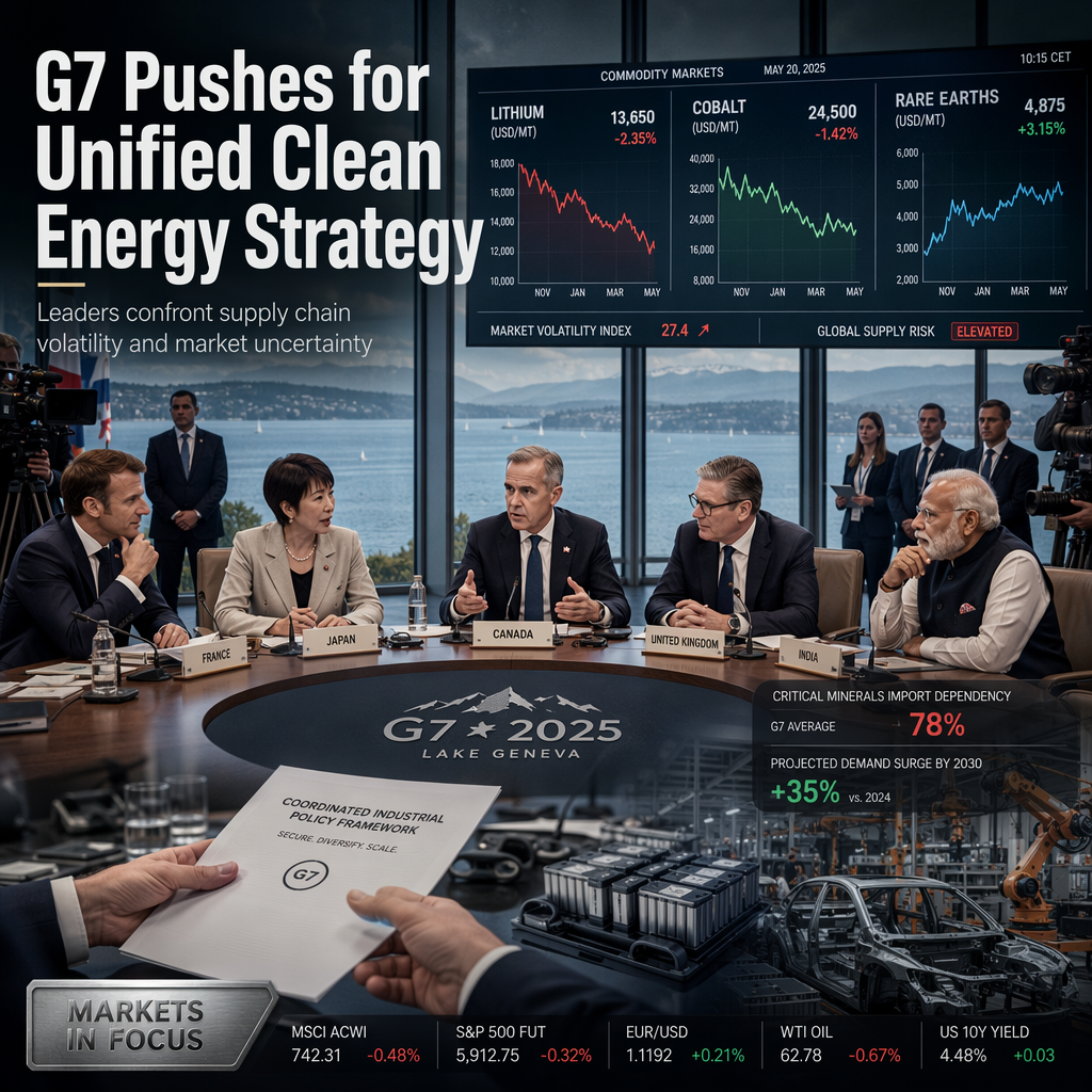 G7 Leaders Urge Coordinated Industrial Strategies Amid Volatile Clean Energy Supply Chains