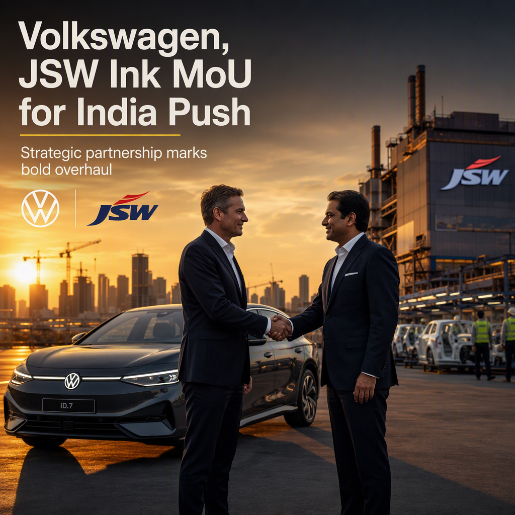 Volkswagen Signs MoU with JSW Group for Potential India Joint Venture Amid Major Overhaul