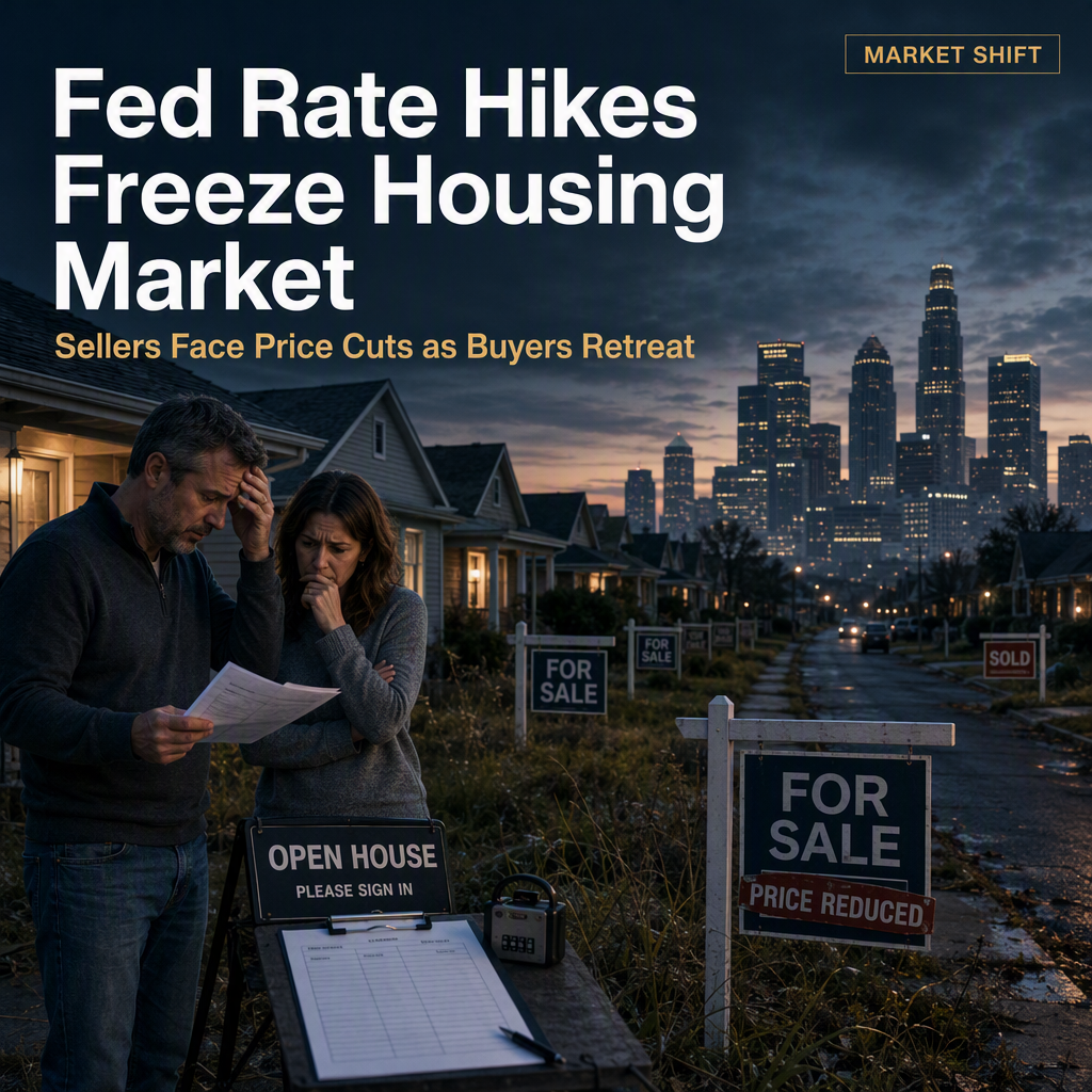 Rising Fed Rates Pressure Home Sellers as Buyer Pool Shrinks, Experts Warn of Price Reductions