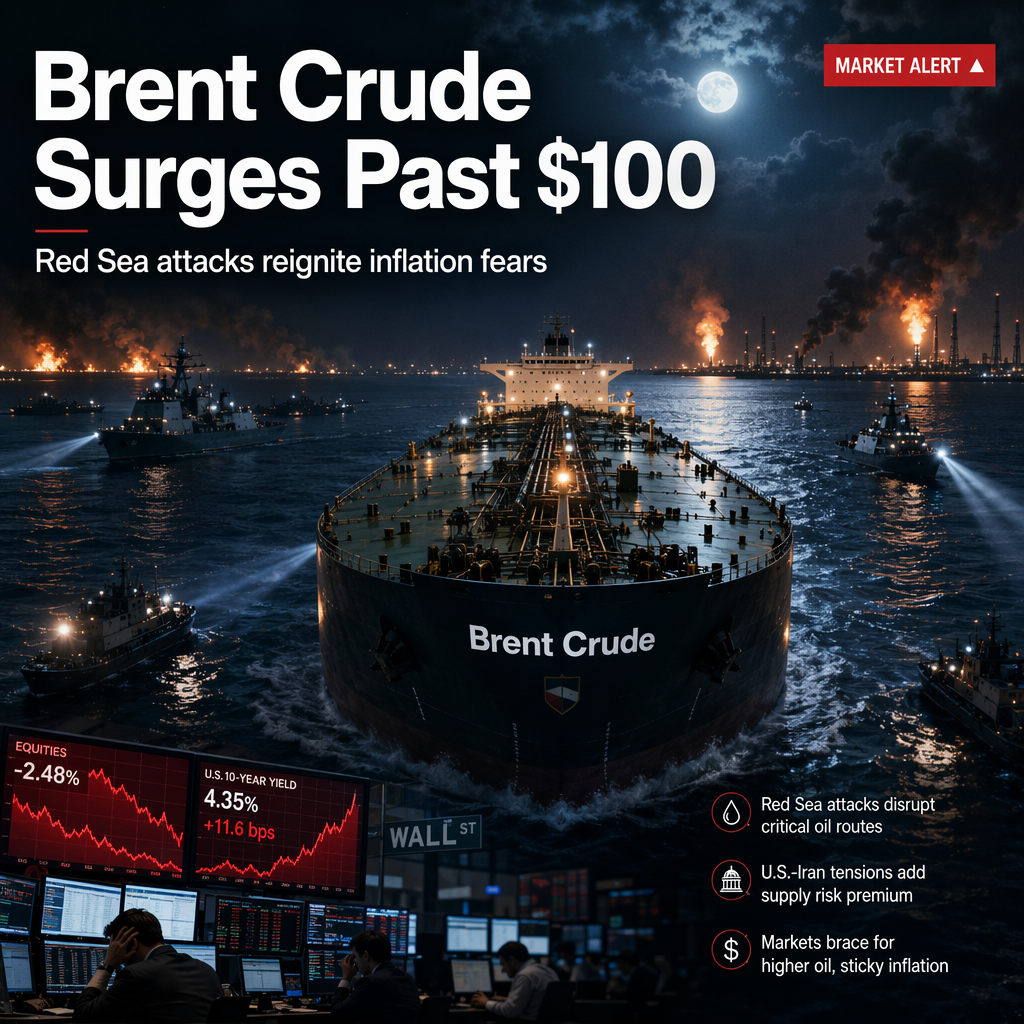 Brent Crude Surges Past $100 Amid Red Sea Attacks and Renewed U.S.-Iran Tensions