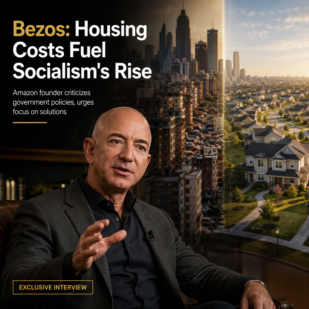 Jeff Bezos Attributes Socialism's Rise to Affordability Issues, Criticizes Government Housing Policies