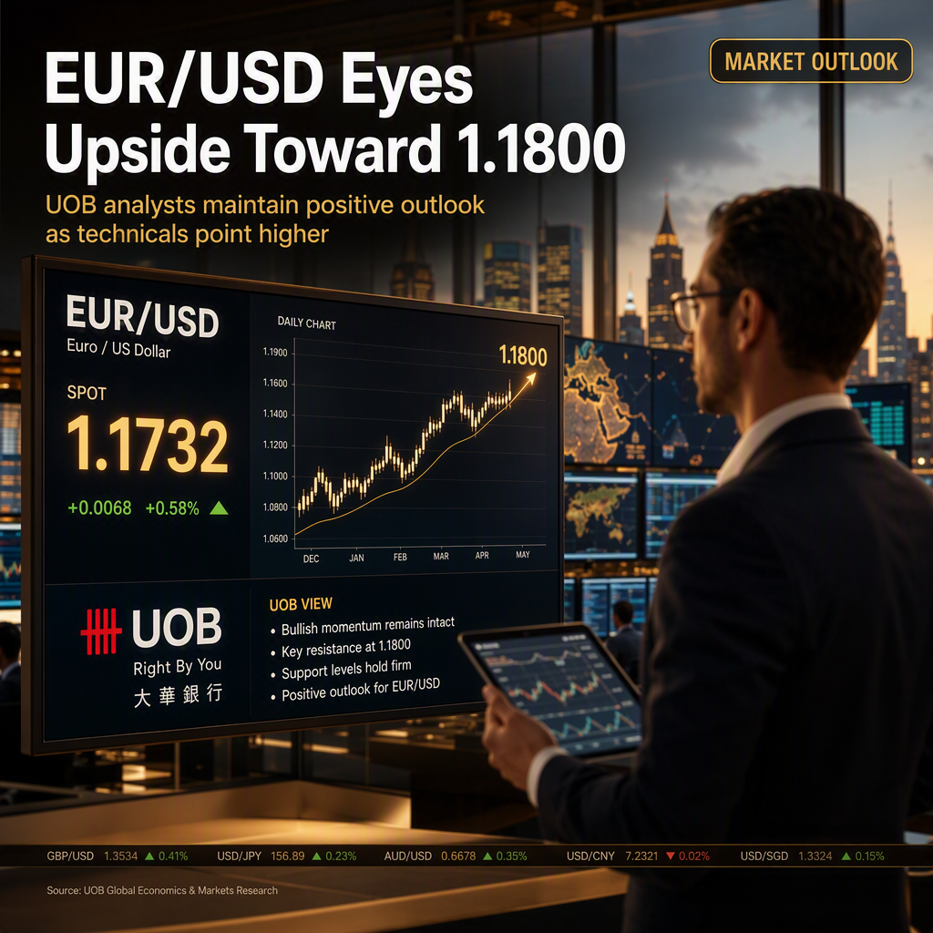 UOB Maintains Constructive Outlook for EUR/USD, Eyes Upside Toward 1.1800