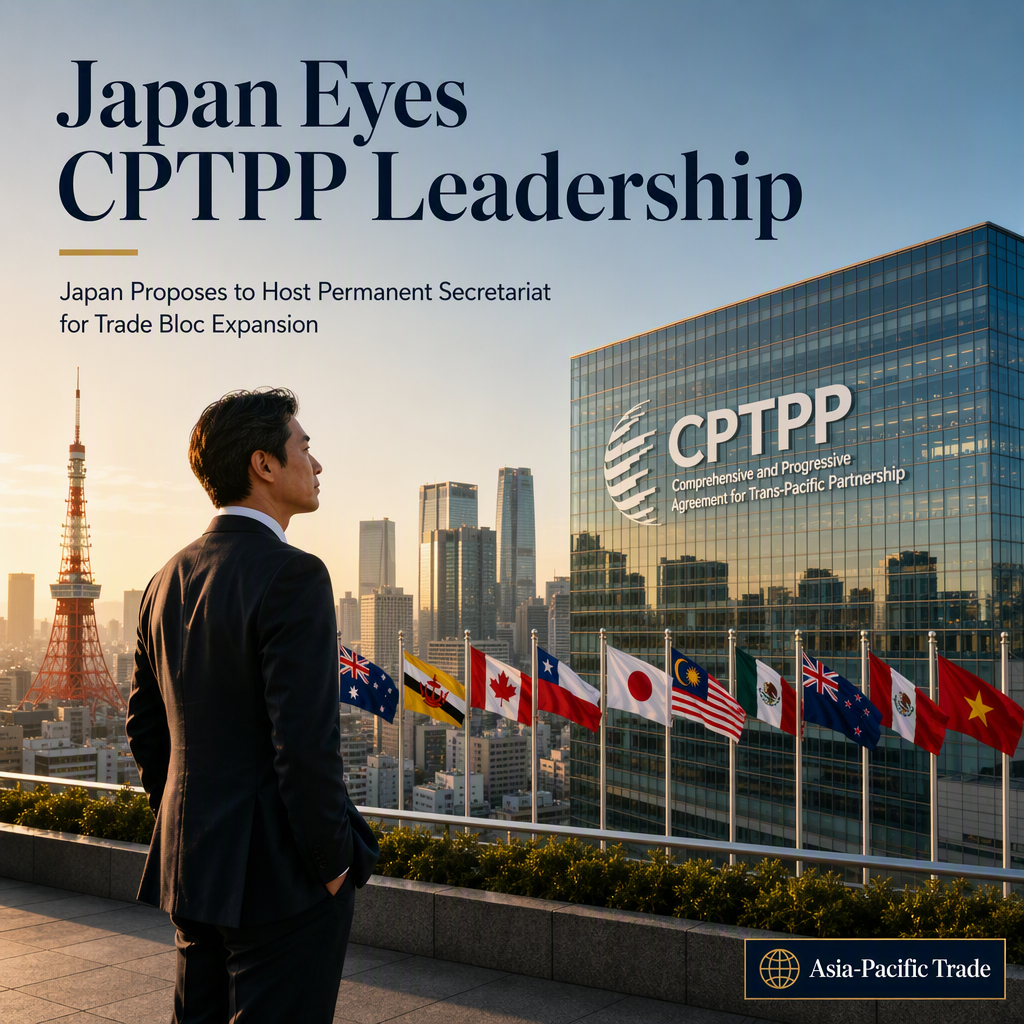Japan Proposes to Host CPTPP Permanent Secretariat to Boost Trade Bloc Expansion
