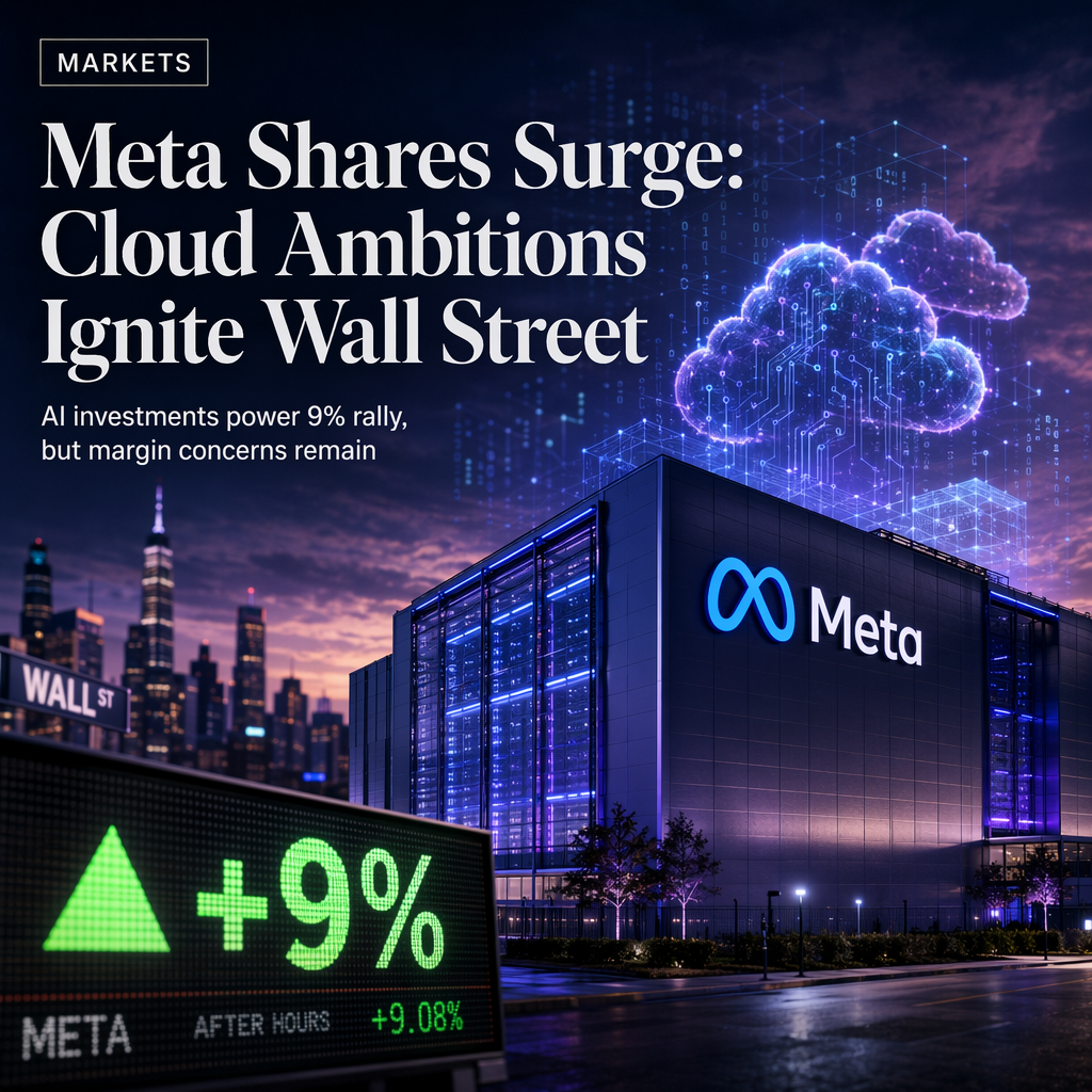 Meta Shares Surge 9% as Company Eyes Cloud Computing Expansion, Wall Street Weighs Margin Trade-Offs