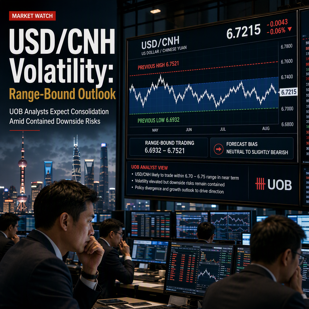 UOB Analysts Forecast Range-Bound Trading for USD/CNH Amid Increased Volatility