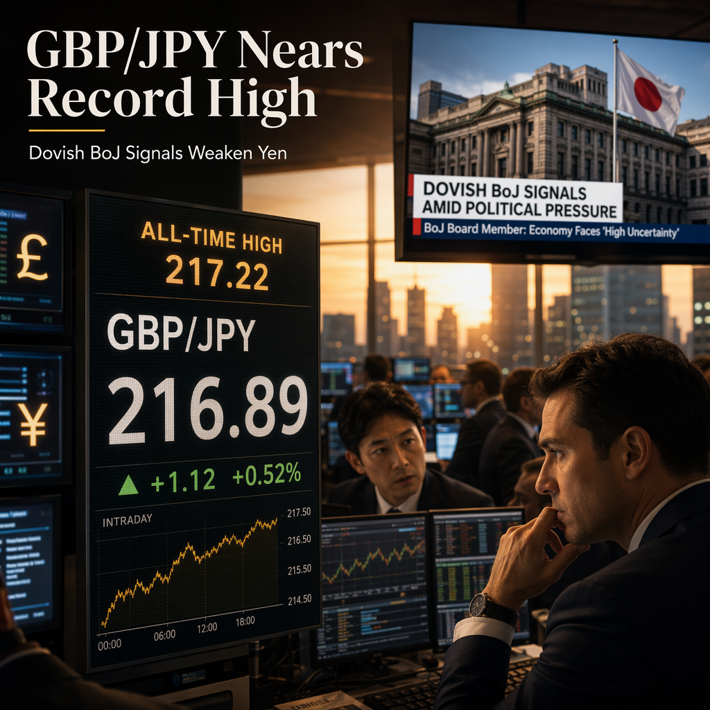 GBP/JPY Approaches All-Time High as Dovish BoJ Comments Weaken Yen