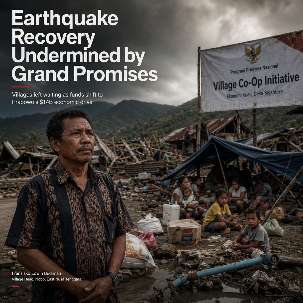 Indonesia's Earthquake Recovery Strained as Funds Diverted to Prabowo's $14 Billion Economic Program