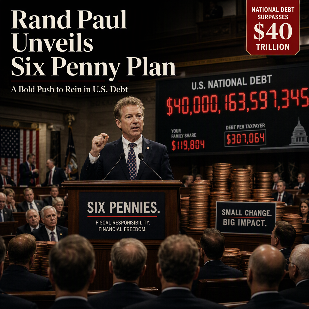 Senator Rand Paul Proposes Six Penny Plan to Tackle Soaring U.S. National Debt