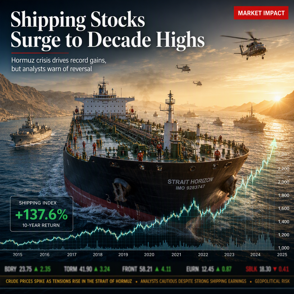 Shipping Stocks Soar to Decade Highs Amid Hormuz Crisis, Analysts Warn of Potential Reversal
