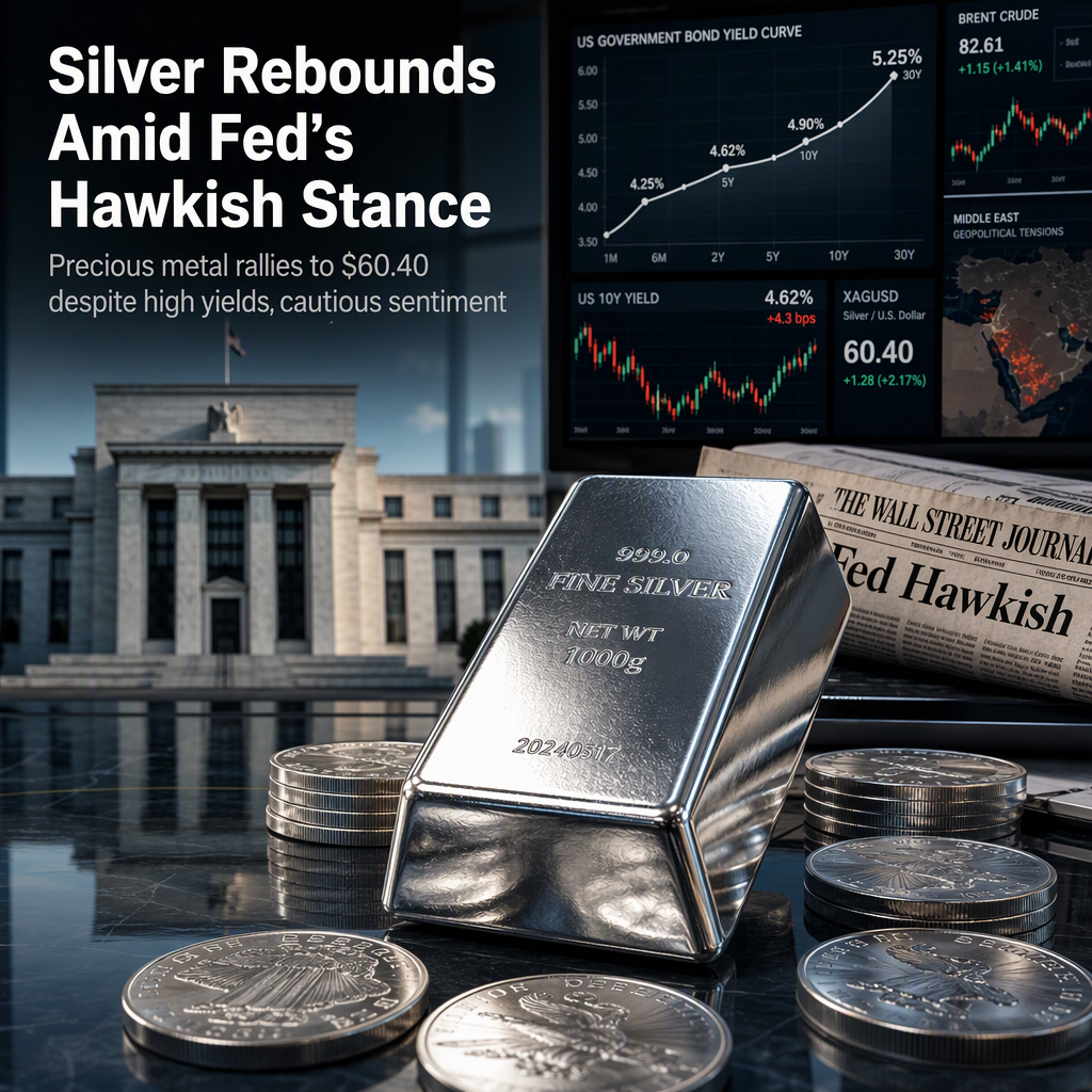 Silver Rebounds to $60.40 Despite Hawkish Fed and Soaring Bond Yields