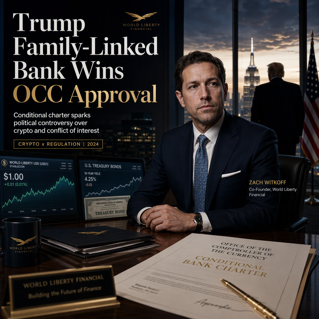 Trump Family-Linked World Liberty Wins Conditional OCC Bank Charter for Stablecoin Launch