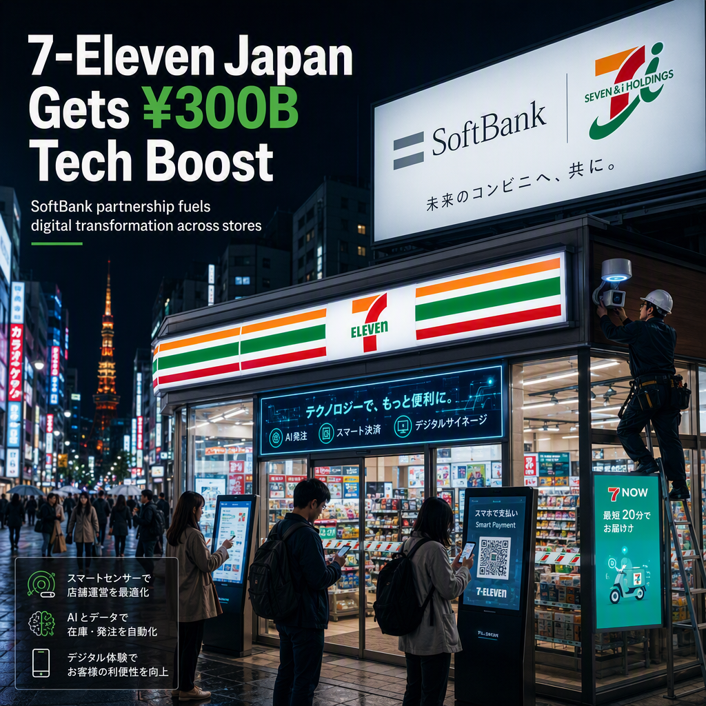 Seven & i Holdings Secures ¥300 Billion Investment from SoftBank to Revamp 7-Eleven Japan Stores