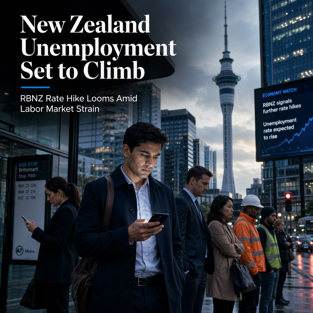New Zealand Unemployment Rate Expected to Rise as TD Securities Foresees RBNZ Rate Hike in September
