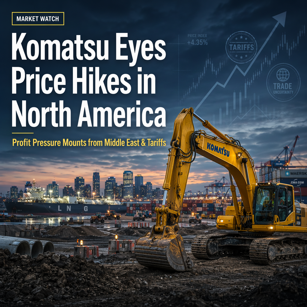 Komatsu Considers North American Price Hikes Amid Profit Pressure from Middle East and Tariffs